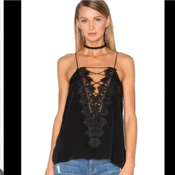 Cami NYC black Charlie lace camisole tank - Picture 1 of 8